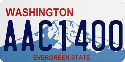 WA license plate AAC1400