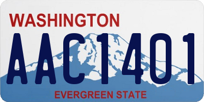 WA license plate AAC1401