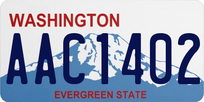 WA license plate AAC1402
