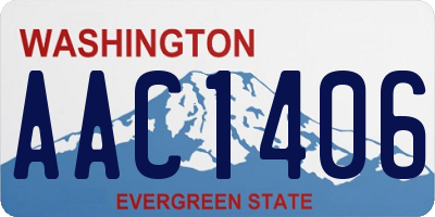 WA license plate AAC1406