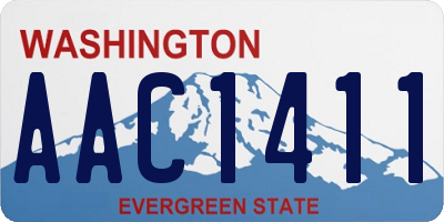 WA license plate AAC1411