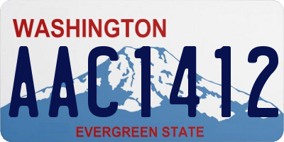 WA license plate AAC1412