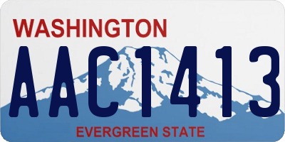 WA license plate AAC1413