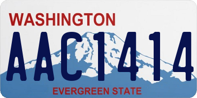 WA license plate AAC1414