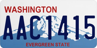 WA license plate AAC1415