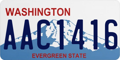 WA license plate AAC1416