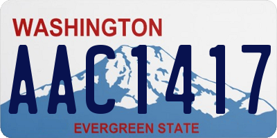 WA license plate AAC1417
