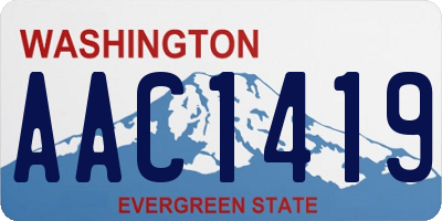 WA license plate AAC1419