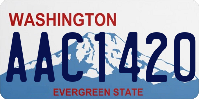 WA license plate AAC1420