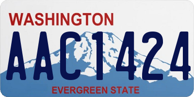 WA license plate AAC1424