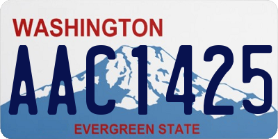 WA license plate AAC1425