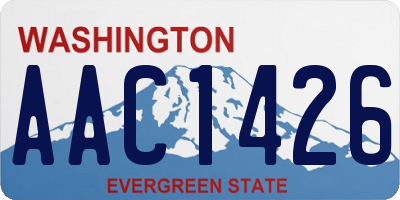 WA license plate AAC1426