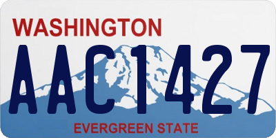 WA license plate AAC1427