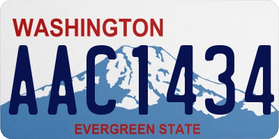 WA license plate AAC1434