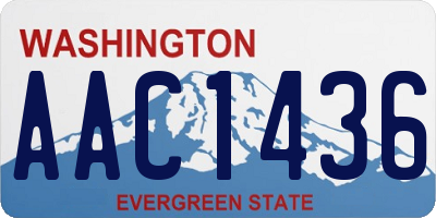 WA license plate AAC1436
