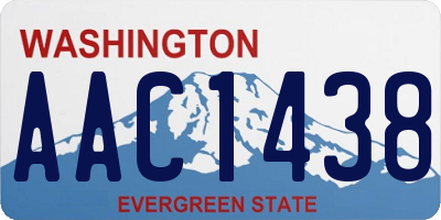 WA license plate AAC1438