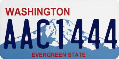 WA license plate AAC1444