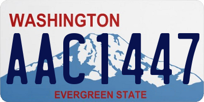 WA license plate AAC1447