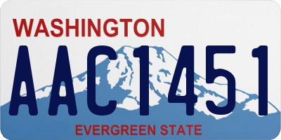 WA license plate AAC1451