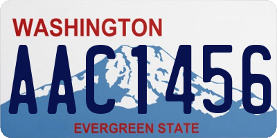 WA license plate AAC1456