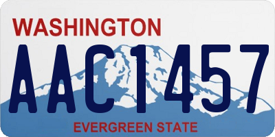 WA license plate AAC1457