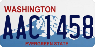 WA license plate AAC1458