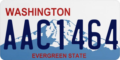 WA license plate AAC1464