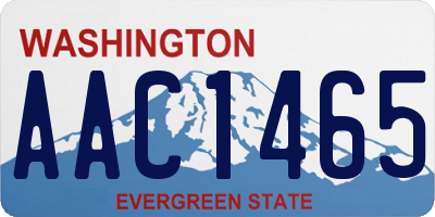 WA license plate AAC1465