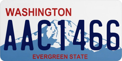 WA license plate AAC1466