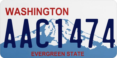 WA license plate AAC1474
