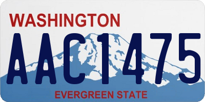 WA license plate AAC1475
