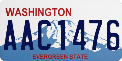 WA license plate AAC1476