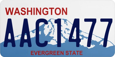 WA license plate AAC1477