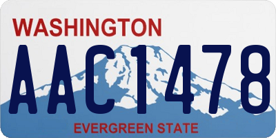 WA license plate AAC1478
