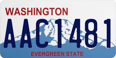 WA license plate AAC1481