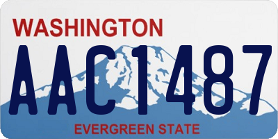 WA license plate AAC1487