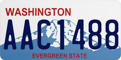 WA license plate AAC1488