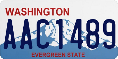 WA license plate AAC1489