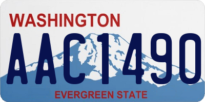 WA license plate AAC1490