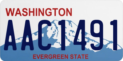 WA license plate AAC1491