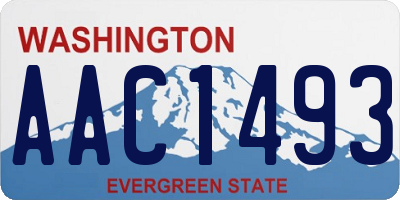 WA license plate AAC1493