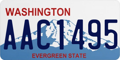 WA license plate AAC1495