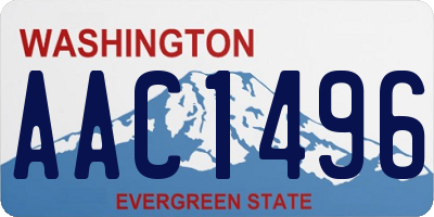 WA license plate AAC1496