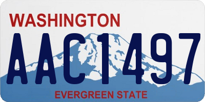 WA license plate AAC1497