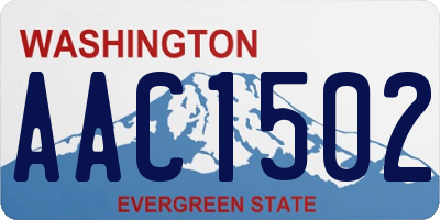 WA license plate AAC1502