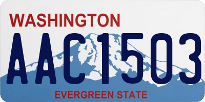 WA license plate AAC1503
