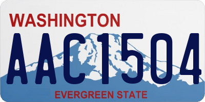 WA license plate AAC1504
