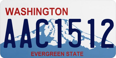 WA license plate AAC1512
