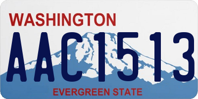 WA license plate AAC1513