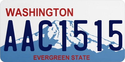 WA license plate AAC1515